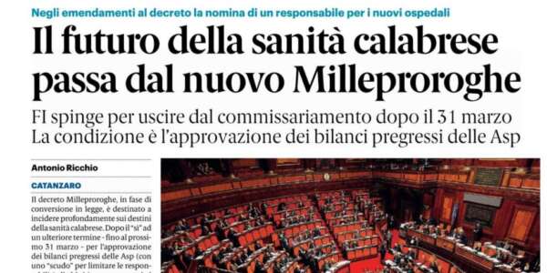 Rassegna stampa 28-01-2025 edizioni Calabria