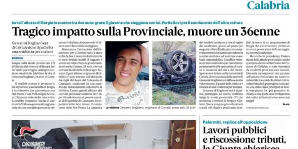 Rassegna stampa 07-02-2025 edizioni Calabria