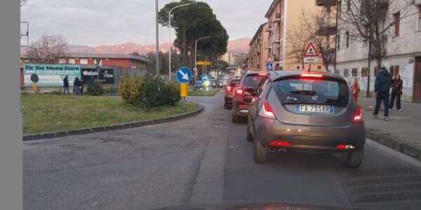 Cosenza, prigionieri del traffico dopo la partita di calcio