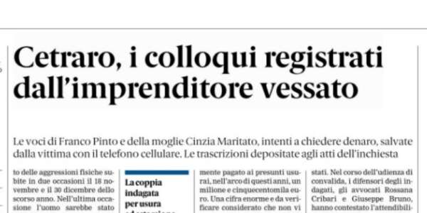 Rassegna stampa 28-04-2025 edizioni Calabria