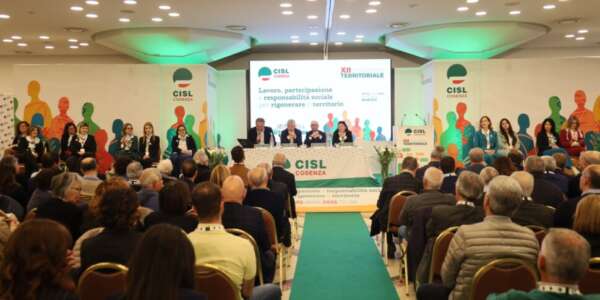 Cosenza, si chiude il congresso dell’Unione sindacale territoriale Cisl: Sapia riconfermato alla segreteria generale